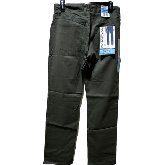 Nick Graham Men's Everywhere Stretch Modern Fit Pants Size 32x30, Olive - Picture 4 of 9